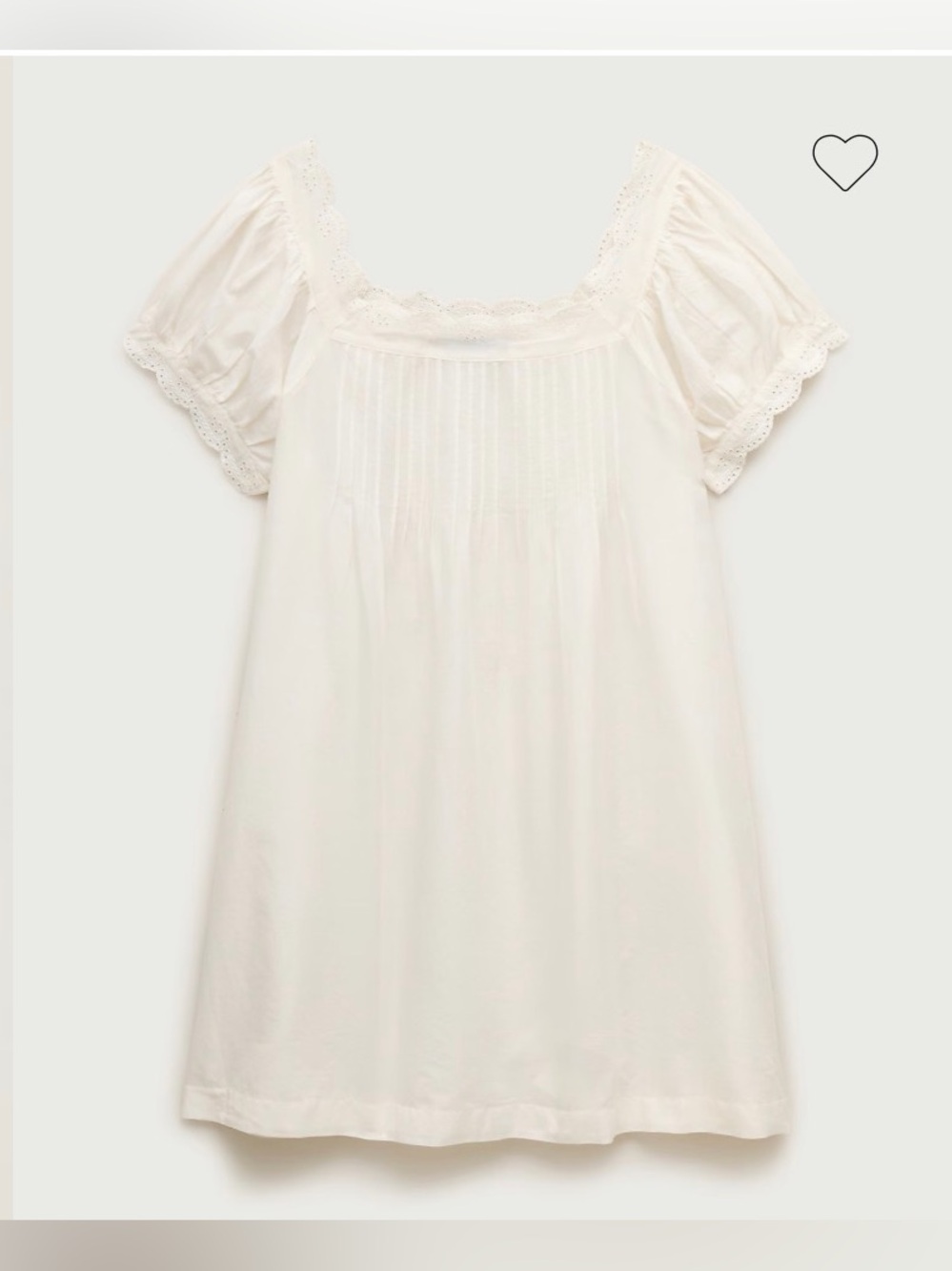 J. Crew White Cotton Eyelet Pintuck Swim Coverup Top